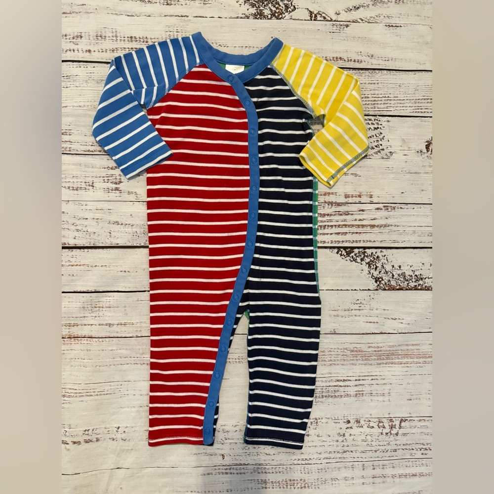 Hanna Andersson Multi-Color Striped Cotton One-Piece